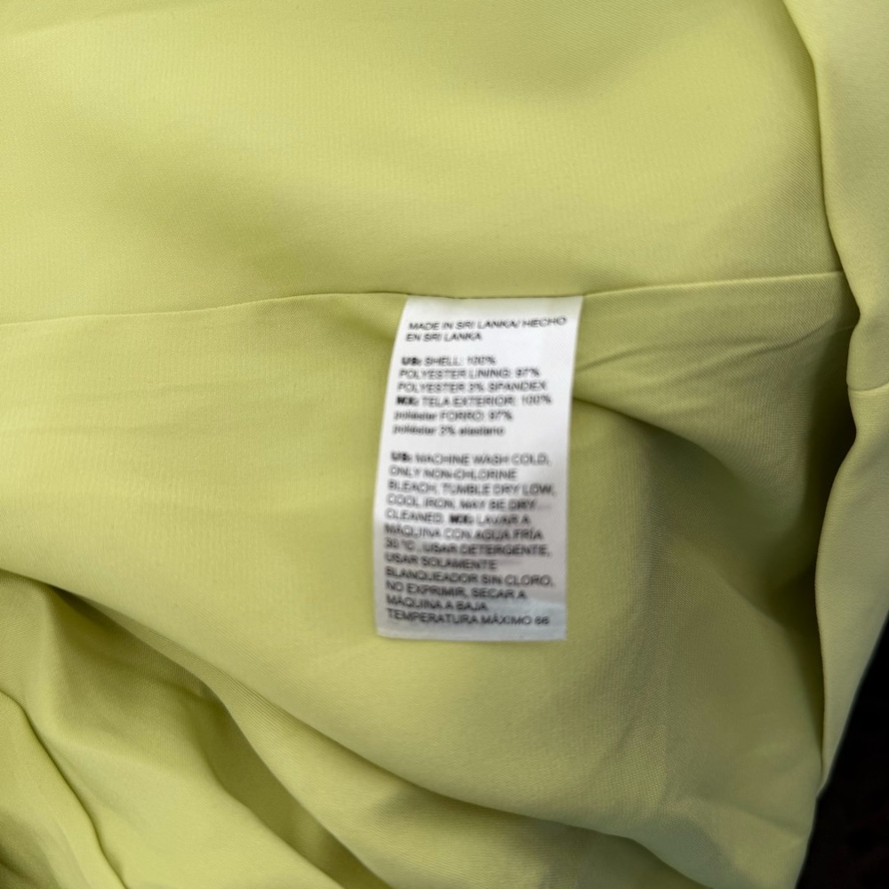 NWT Chico's Ruched Sleeve Blazer Notched Lapel Frozen Lime Size 14 (Chico's 2.5) - Picture 5 of 9